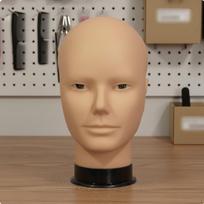 Vyriška treniruočių galva Lygus paviršius Plikas Profesionalus grožio reikmuo Cosplayeriams, Plaukams Rubber Bare beige