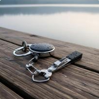 Fishing Line Trimmer Stainless Steel MultiTool with Zinger Portable Hook Honing Tool