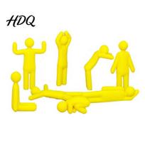 Artistic Desktop Display Pieces 8Pcs Paintable Chameleon Ornaments 3D Printed Figures with Multiple Poses for Custom Colorable Animal DIY Decoration geltona