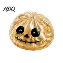 Squeeze Stress Ball 1/5Pcs Halloween Dumpling Relief Toy Pumpkin Ghost Eyeball Steamed Bun Sensory Fidget Toy for Adults Kids 5.5 cm A