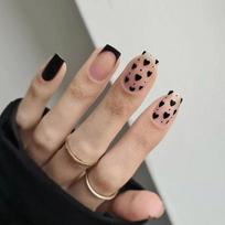 Press On Nails Set Shell Pattern with Glitter Finish Artificial False Nails for Fingernails and Toenails 1ml JP1835 Durable Wearable One Size rožinė
