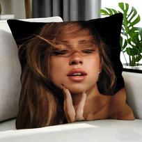 Band Tate Mcrae Cushion Cover Cushion Cover Set 4Pcs 50X50 45X45 40X40 Pillowcase Decorative Sofa Home Decor Peach skin 18*18(CM)-1Pcs