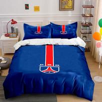 Red stripe, PSG emblem. Bedding sets Duvet cover sets Duvet covers Pillowcases(1*Duvet Cover 2*Pillowcases without duvet insert) 135x200cm
