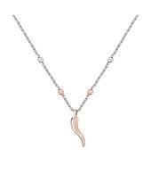 Morellato Istanti Rose Gold Tone Stainless Steel Necklace SAVZ04 For Women white