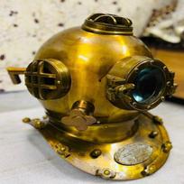 US Navy Scuba Diving Helmet Mark V Full Body Diving Helmet Deep Sea Diving Helmet brown