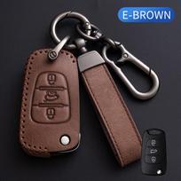 Naujas minkštas sulankstomo automobilio rakto dėklas Fob Hyundai I20 I30 Elantra Azera Veracruz Veloster Kia Rio K7 K5 Sportage Sorento For Hyundai ruda