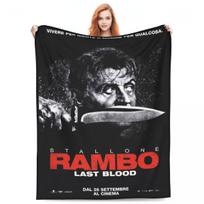 Rambo Pirmoji kraujo antklodė Filmo plakatas Kempingo flanelės pledas Minkštas šiltas sofos kėdės Individualus lovatiesės Dovanų 30x40in