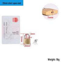 Earth Copper Padlock: Small Copper Lock for Boxes and Cabinets (20-60mm) 20mm