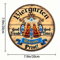 Retro Metal Tin Sign Beer Mugs Oktoberfest Pub Bar Man Cave Wall Decor 20x20 įvairiaspalvis
