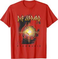 Def Leppard Pyro T-Shirt - Unisex Adult, Red, Small, Short Sleeve 2XL
