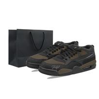 Jordan Air Jordan 4 RM 'Black Cat' Abrasion Resistant Low top Vintage Basketball Shoes Unisex Black Brown FQ7939-004(Team695-) 43