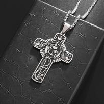 New Eucharistic Halo Grape Juice Cross Necklace for Men and Women Holy Spirit Church 60CM