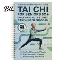 Tai Chi Workout Planner Daily Practice Seniors Beginners 28-Day Fitness Book Log Improve Balance Wellness Strength Weight Loss Guide A