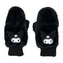 Sanrio Faux Fur Mittens with Mascot Kuromi 363421 (SANRIO) -