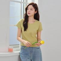 LAGOGO Women's Dopamine Solid Color T-Shirt L