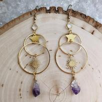 Ethnic Style Alloy Earrings Featuring Lunar And Stellar Elements For Summer Casual Wear