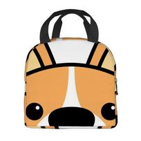 1pc Cute Corgi Face Design Printed Thermal Bag | Insulated, Refrigerated, Non-Food Contact, Suitable for Home, Restaurant one size juoda