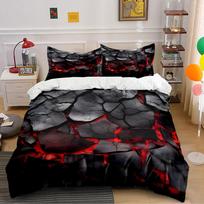 Cracked Lava Design Bedding Set Bedding Duvet Cover Set Duvet Cover Pillowcases (1 * Duvet Cover 2 * Pillowcases, without duvet insert) 135x200cm