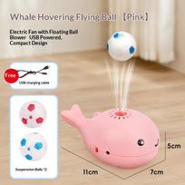 NCIPET Whale Electric Hovering Ball Cat Toy, USB Portable Fan Pet Interactive Toy with Floating Balls for Cats (Pink,M) rožinė