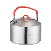 STARCAMP 304 Stainless Steel Cookware Set Outdoor Picnic & Camping Kettle for Tea & Coffee Frying Pans for Travel Use raudona