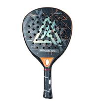 24K Carbon Ultimate Performance Padel Racquet with Carbon Fiber Frame and 3D Texture EVA Grip for Training gray