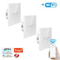 KERUI Tuya Wifi Smart Home Touch Keypad Wall Switch With Europe Dtandard Function With 3 Gang Wifi Smart Home Switch Eu Standard&1Gang WIFI based EU balta