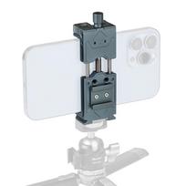 Cobone XJ-8S Tripod Head Bracket Mobile Phone Holder Clip for Phone Flashlight Microphone With Spirit Level and Cold Shoe Mount pilka spalva