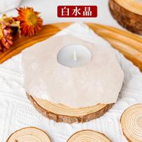 Monolithic Raw Crystal Candle Holder - Golden Healer Energy Healing Engraved Souvenir De Mariage Natural Ornament (as the picture,One Size)