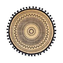 Round Jute Placemats for Table, Woven Burlap Coasters, Rustic Natural Fiber Mats for Dishes Cups, Farmhouse Kitchen Dining Decor (as the picture,M)
