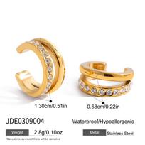 Youthway Romantic Crystal Heart Drop Earrings For Women Minimalist 18K Gold Plated Stainless Steel Earrings Fashion Jewelry Gift