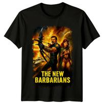 Naujieji barbarai (1983 m) Filmo plakato įkvėpti unisex marškinėliai Retro 80-ųjų Tee L