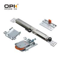 OPK Modern Cabinet Sliding Door Damper Roller with Soft Close Rust-proof Zinc Alloy 3-Year Warranty pilka spalva