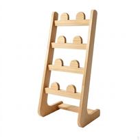 FourTier Shoe Rack Freestanding 4 layer Minimalist Home Storage for Entryway Wood Color Wood Color