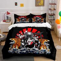 Motorcyclist, tigers, waves, sakura. Bedding sets Duvet cover sets Duvet covers Pillowcases(1*Duvet Cover 2*Pillowcases without duvet insert) 135x200cm