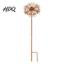 Weather-resistant Garden Stake Vintage Rustic Cornflower Metal Stake Weathered Iron Flower Sculpture with Hollow Nature-inspired Art Carving Outdoor 1pc