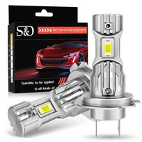2Pcs Upgrade H7 LED Headlight Bulbs 20000LM Brightness Fanless Lights 6500K White Plug&Play Replacement Head Lamp Quick Installation H7