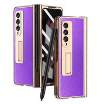 Su S Pen padengtu magnetiniu odiniu dėklu, skirtu Samsung Galaxy Z Fold 4 5G Kickstand 360 viso ekrano apsauga, telefono dangtelis Z Fold 3 For Galaxy Z Fold 4