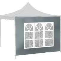 Šoninės sienelės pavėsinei WINDOW 2x3 m 420D, pilkos, neperšlampamos