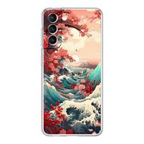 Telefono dėklas, skirtas Samsung Galaxy S24 Plus S23 S22 S21 S20 FE Ultra 5G S10 S10E S9 Cover Fashion Japan The Great Wave of Kanagawa Samsung S23Ultra