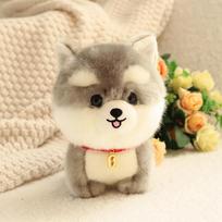 Gyvūnai Realistiškas Pūkuotas Šuniukas Minkšta Lėlė Mielas Mažas Čau Pomeranijos Šuo Korgis Jorkšyro Terjeras Pliušiniai Žaislai Su Pakabuku Dovana Mergaitei 20cm beige