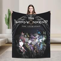 Twisted Wonderland Yuu Grim Blankets TWST Rhythm Game Wool Novelty Breathable Throw Blankets for Bedding Lounge Winter Car 30x40in