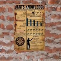 Vintage Metal Tin Sign Retro Darts Poster for Bar Cafe Home Wall Decor 20x30cm