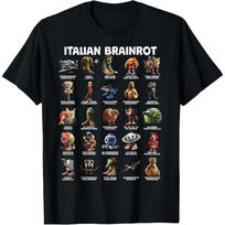 Italian Brain Rot Italian Brainrot Funny Memes T-Shirt S juoda