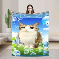 Frutiger Aero Blanket Quality Super Soft  Bedding Throws Autumn Decorative Living Room Novelty Bedspread 75x90cm