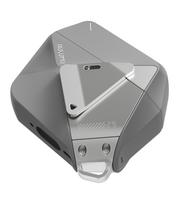 Aulumu AirPods A29 Case Geometric Design Zinc Alloy Lock Drop Protection Wireless Charging Strap Shockproof Reinforced Corner Protection Gray (4th pilka spalva