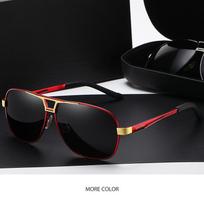Fotochrominiai vyriški akiniai Vyriški poliarizuoti akiniai nuo saulės Vintažiniai vyriški akiniai nuo saulės vairavimui Uv400 Gafas De Sol raudona