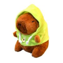 Cute Capybara Plush Toy Keychain Small Size Hoodie Simulation Doll Stuffed Animals Anime Fluffty Toy Plush Pendant Birthday Gift