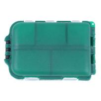 Double-sided Fishing Lure Box 10 Soft Hard Multifunction Fishing Accessories Compartments Portable Bait Hook Angling žalia