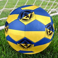 FC Dundee United Size 5 Soccer Ball, Machine-Stitched PVC, Durable & High Bounce, All Ages Fit, fan merchandise, matches & outdoor use.