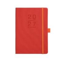 English 2027 Schedule Planner Notepad Wear-resistant Office Work Planner  Travel raudona